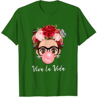 Pueblo Frida Kahlo Cartoon Mexican Viva La Vida T-Shirt for Men