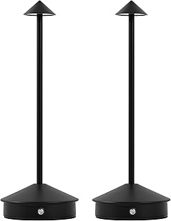 Lampe de Bureau LED Rechargeable Sans Fil - Dimmable Tactile Portable (2 Pcs)