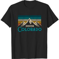 Denver Colorado Vintage Mountains Hiking T-Shirt for Men