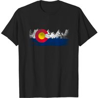 Colorado State Flag T-Shirt for Men - Black