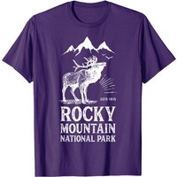 T-shirt Vintage Élan du Parc National des Rocky Mountains pour Hommes — T-shirts pour hommes