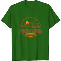 Vintage Evergreen Colorado Mountain Hiking T-Shirt for Men