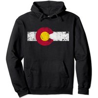 Vintage Colorado Flag Hoodie Pullover Sweatshirt for Men and Women