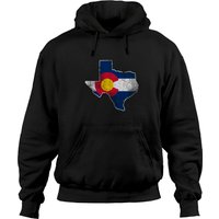 Texas Colorado Flag Transplant Hoodie for Men and Women