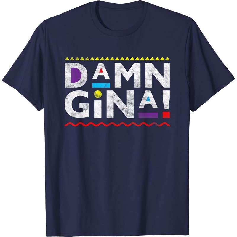 Damn Gina 90s Distressed T-Shirt for Men — Mens T Shirts