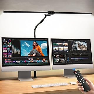 Eocean Double Head LED Desk Lamp with Remote and Clamp — Led Desk Lamp