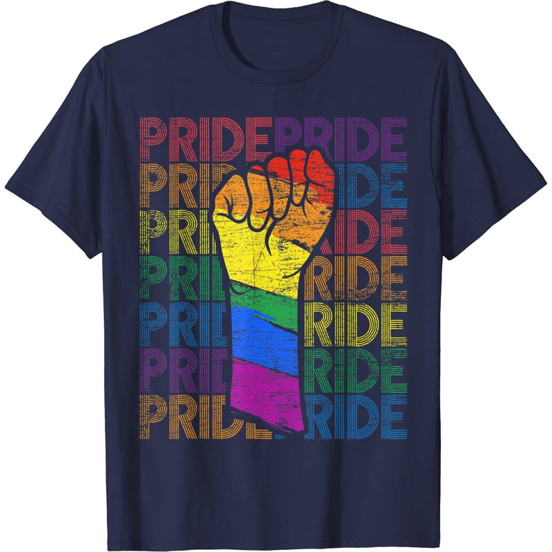 T-shirt Bandera LGBT pour hommes - Design Poing Gay Pride — T-shirts pour hommes