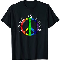 T-shirt Bandera LGBT avec symbole de paix pour hommes — T-shirts pour hommes