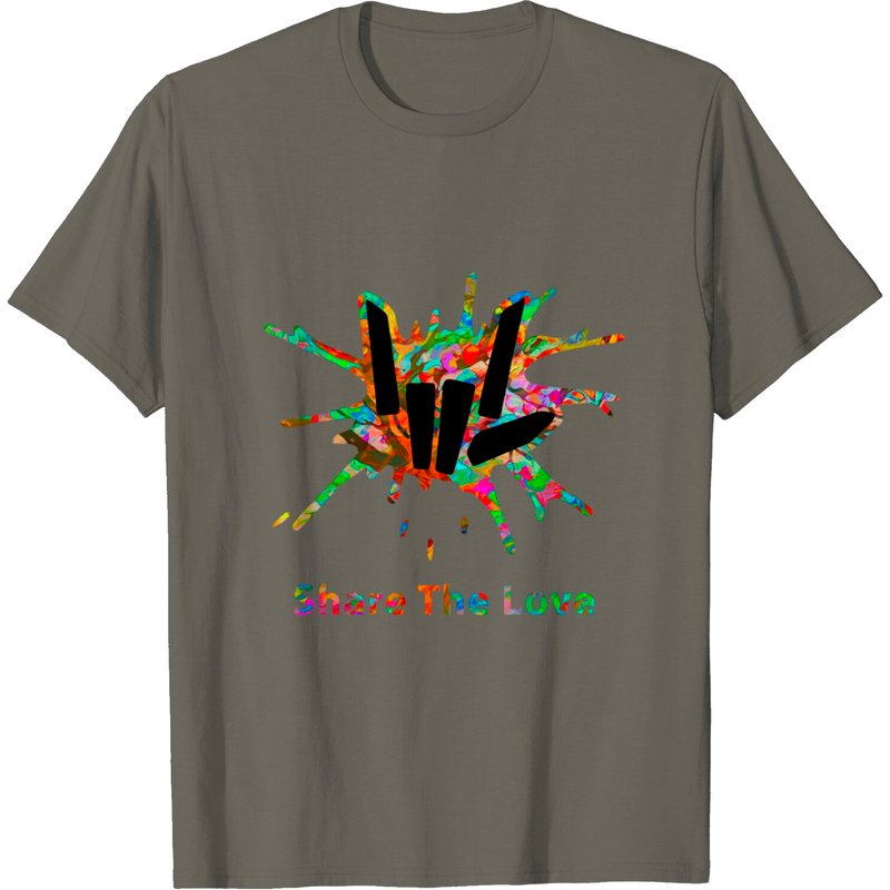 T-shirt Logo Share The Love pour hommes en noir — T-shirts pour hommes