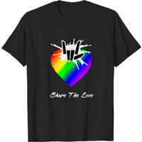 T-shirt Logo Share The Love pour hommes en noir — T-shirts pour hommes