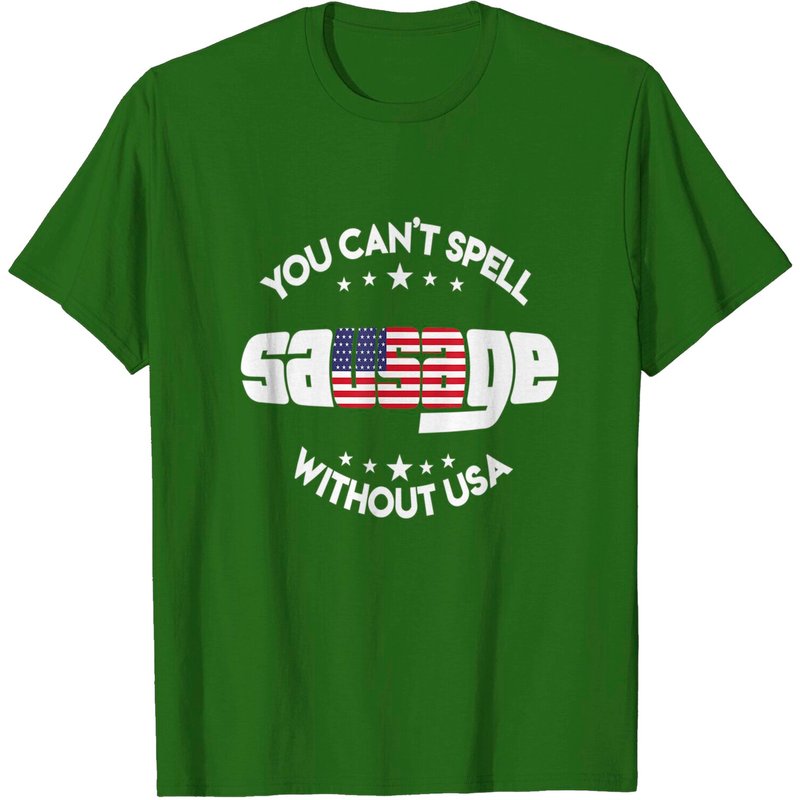 Cant Spell Sausage Without USA Funny T Shirt for Men — Mens T Shirts