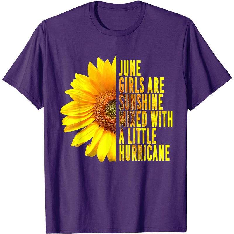 T-shirt Sunflower Mixed Hurricane pour hommes de June Girls Are Sunshine — T-shirts pour hommes