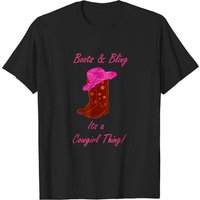 T-shirt esthétique cowgirl pour hommes - Bottes et bling — T-shirts pour hommes