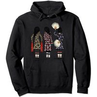 Three Sisters Pullover Hoodie for Unisex in Military Green
