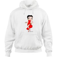 Hoodie Betty Boop Robe Rouge Unisexe en Vert Militaire — Sweats à capuche pour hommes