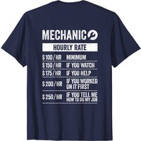 T-shirt Mécanicien Tarif Horaire pour Hommes — T-shirts pour hommes