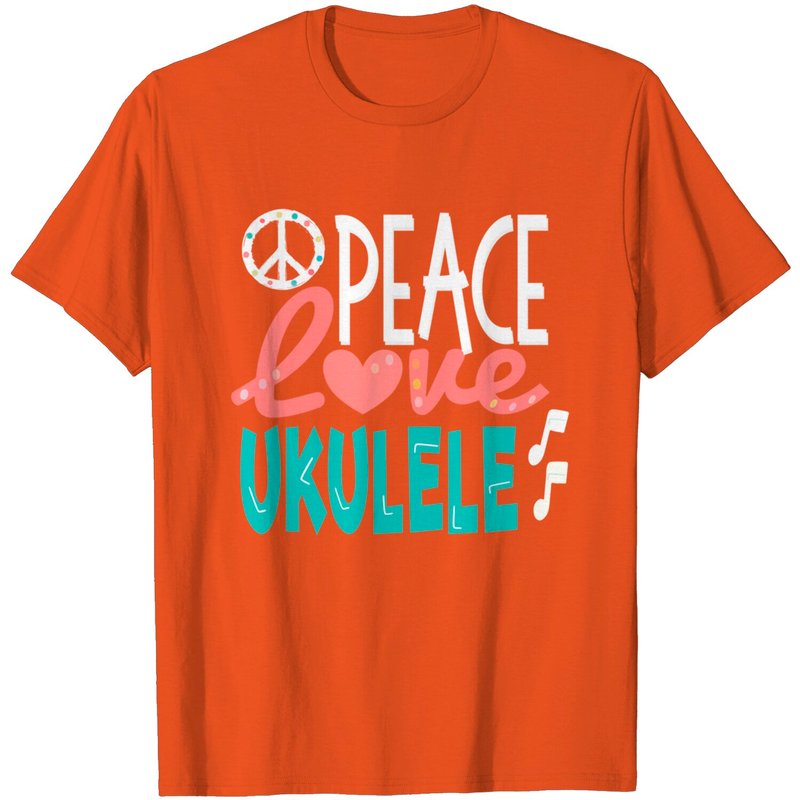 T-shirt Ukulele Player Peace Love Ukuleles pour hommes — T-shirts pour hommes