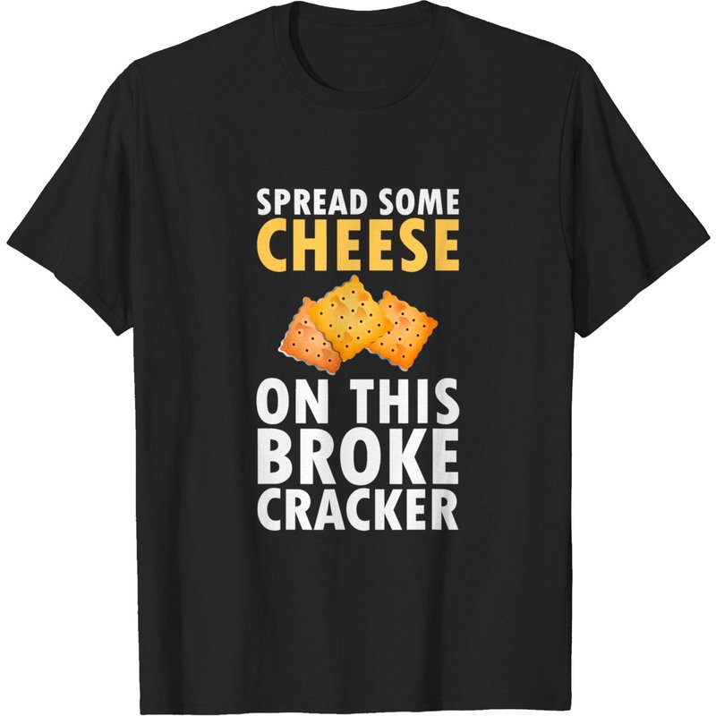 T-shirt Saltine Broke Cracker avec Fromage — T-shirts pour hommes