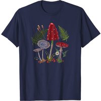T-shirt pour hommes avec motifs de champignons cottagecore