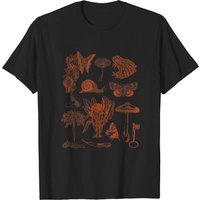 T-shirt pour hommes avec art botanique de grenouille et champignons Goblincore — T-shirts pour hommes