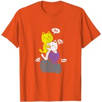 T-shirt Non-binaire They Their Them Meow Drapeau Kawaii pour Hommes