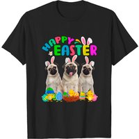 Bunny With Ears T-Shirt for Men - Happy Easter Pug Design — Mens T Shirts