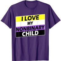 T-shirt Art Non Binaire pour Hommes - J'aime Mon Enfant Non Binaire