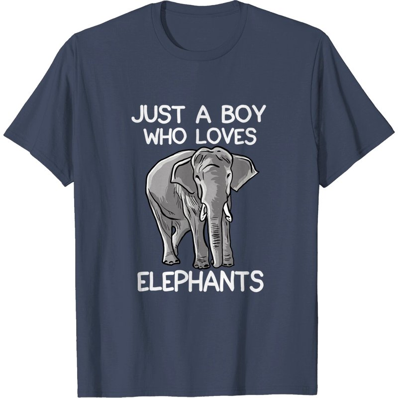 T-shirt Pun Éléphant pour Hommes - Juste un Garçon Qui Aime les Éléphants — T-shirts pour hommes