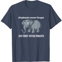 T-shirt Pun Éléphant pour Hommes - Les Éléphants N'oublient Jamais
