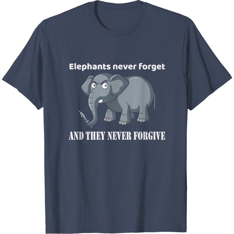 T-shirt Pun Éléphant pour Hommes - Les Éléphants N'oublient Jamais — T-shirts pour hommes