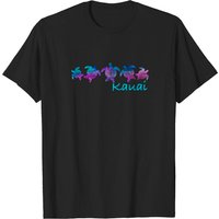 T-shirt pour hommes avec design de plage Kauai Hawaii et tortue tribale