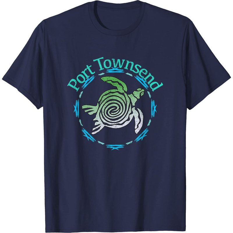 T-shirt Vintage Tortue Tribale de Port Townsend, WA pour Hommes — T-shirts pour hommes