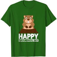 T-shirt de fête du jour de la marmotte avec Woodchuck — T-shirts pour hommes