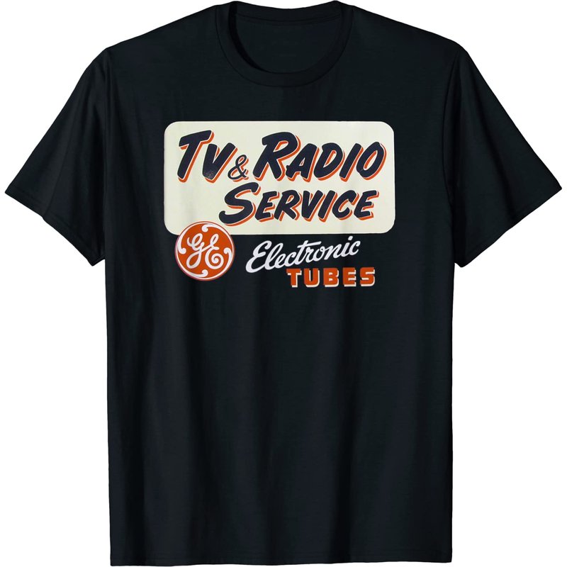 T-shirt Vintage TV et Service de Radio Signe Tubes Électroniques — T-shirts pour hommes