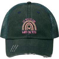Eff You See Kay Why Oh Vous Chapeau Trucker Sarcastique Boho Arc-en-ciel — Casquette de baseball