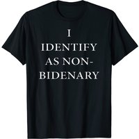 T-shirt I Ide.ntify As Non Bid.enary pour hommes - Noir — T-shirts pour hommes