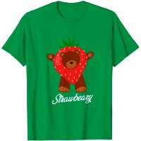 T-shirt pour hommes Strawbeary Grizzly Bear de la Saint-Valentin