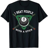 T-shirt I Beat People With A Stick Billiards pour hommes — T-shirts pour hommes