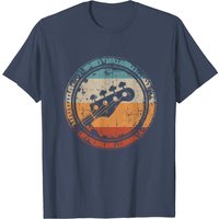 Vintage Bass Guitar Headstock T-Shirt for Men
