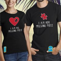 T-shirt Couple Valentine Missing Piece pour Hommes
