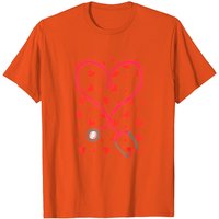 T-shirt pour hommes avec stéthoscope en forme de cœur