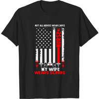 T-shirt pour homme My Wife Wears Scrubs avec drapeau américain — T-shirts pour hommes