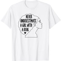 Never Underestimate A Girl With A Book Graphic T-Shirt for Men