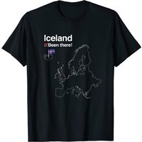 T-shirt Islande avec Drapeau - J'y Ai Été Carte pour Hommes — T-shirts pour hommes