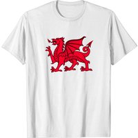 T-shirt pour hommes avec le drapeau du dragon rouge gallois