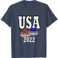 T-shirt pour hommes Curling Stones USA 2022 Fan