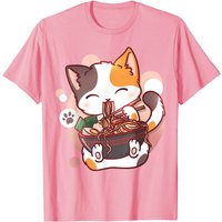 T-shirt Ramen Cat Anime Bowl Kawaii Neko pour hommes — T-shirts pour hommes