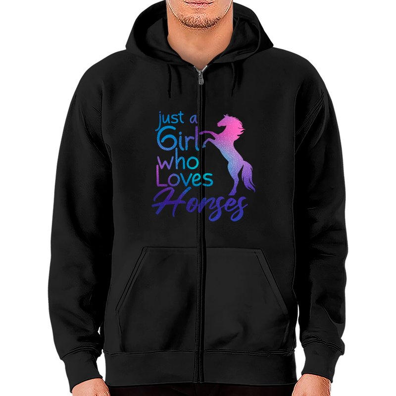 Juste une fille qui aime les chevaux Hoodie unisexe — Sweats à capuche pour hommes