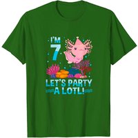 T-shirt d'anniversaire pour homme Axolotl de 7 ans — T-shirts pour hommes