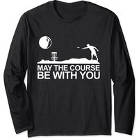 T-shirt à manches longues Disc Golf Que le parcours soit avec vous — T-shirts pour hommes